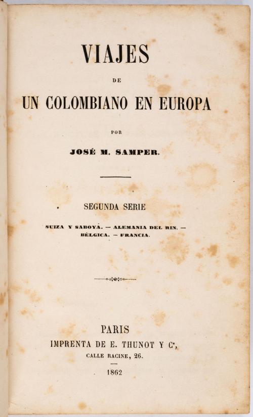 Camacho Roldan, Salvador : Notas de viaje (Colombia y Estad