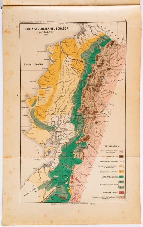 Wolf, Teodoro (Wolf, Franz Theodor) : Geografía y geología