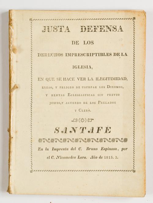 Rosillo y Meruelo, Andrés María : Justa defensa de los dere