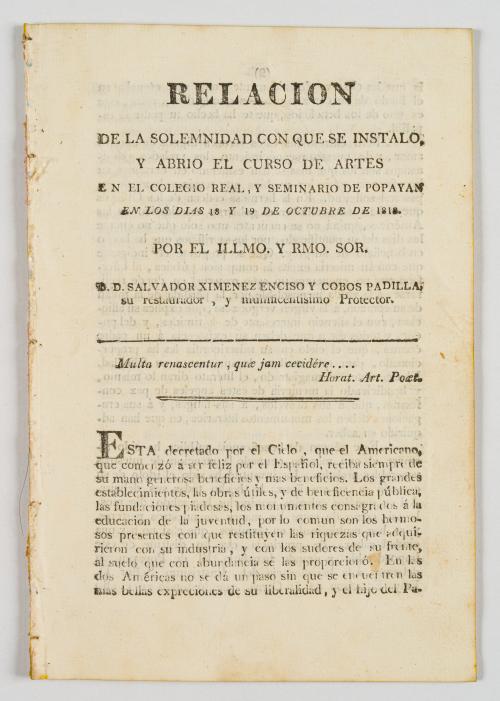 Enciso y Cobos Padilla, Salvador Ximénez : Relación de la s