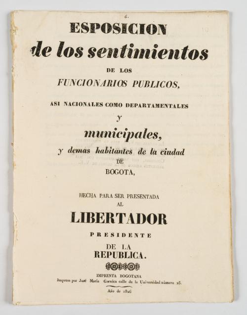 V.V. A.A. : Esposicion de los sentimientos de los funcionar