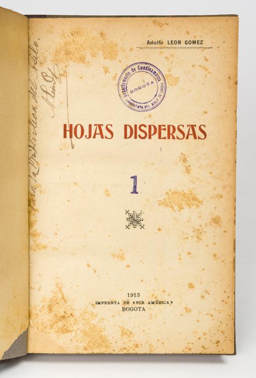 León Gómez, Adolfo : Hojas dispersas 