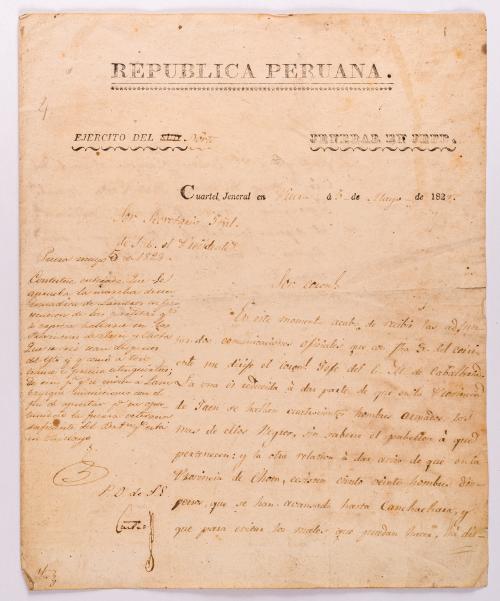 Autor ilegible : Carta al secretario del presidente informa