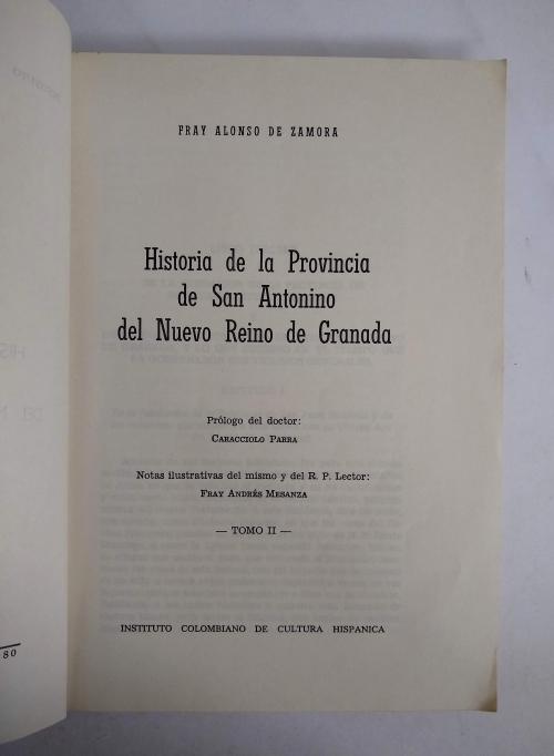 Zamora, Fray Alonso de : Historia de la provincia de San An