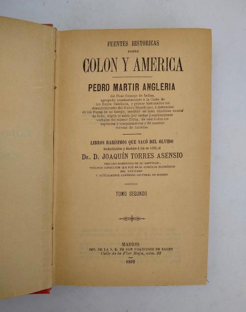 Anghiera, Pietro : Fuentes históricas sobre Colón y América