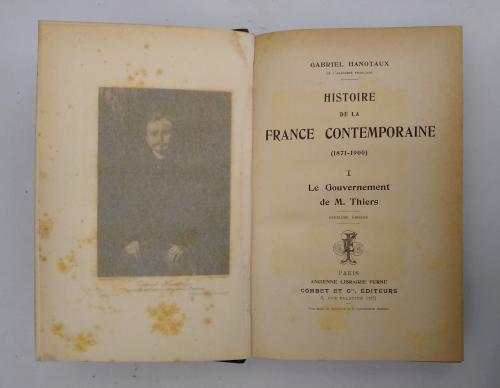 Hanotaux, Gabriel : Histoire de la France Contemporaine (18