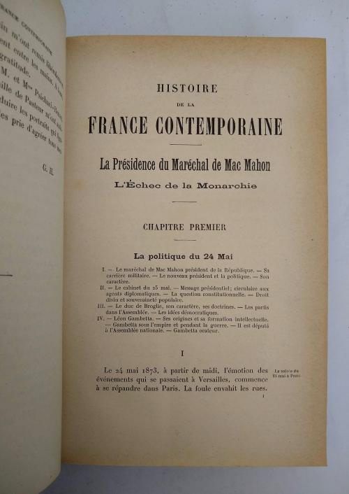 Hanotaux, Gabriel : Histoire de la France Contemporaine (18