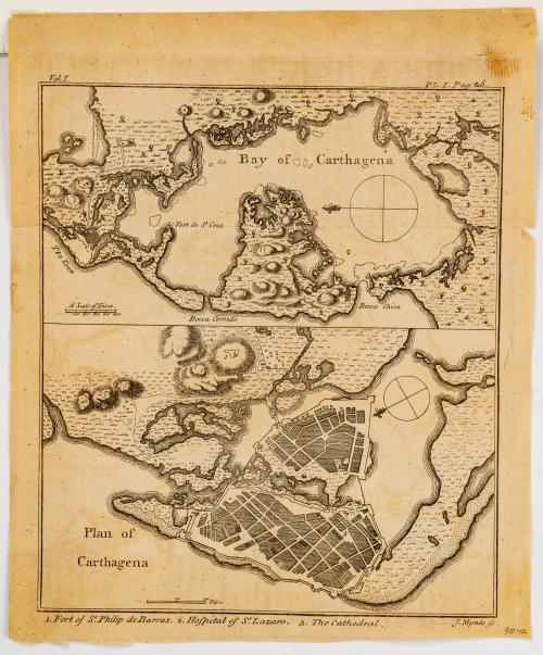 Ulloa / Juan : Bay of Cartagena / Plan of Cathagena