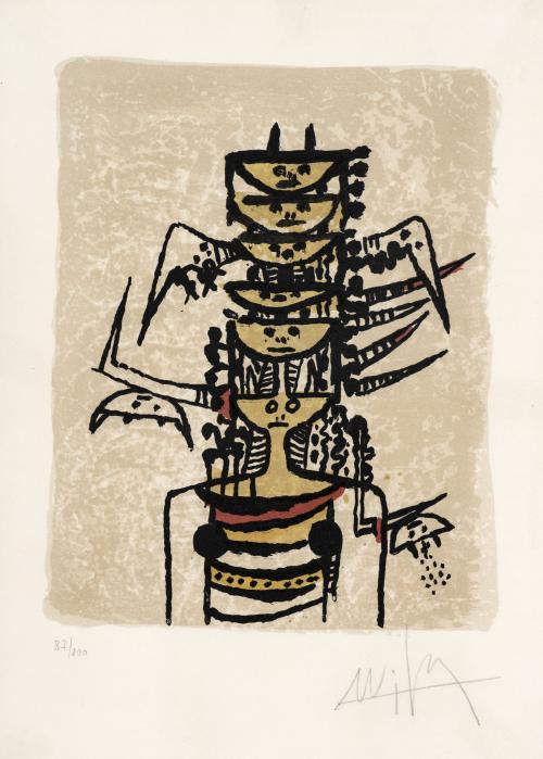 Wifredo Lam Cuba, 1902 - París, 1982 : Sin título Compositi