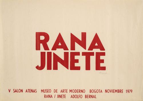 Adolfo Bernal Colombia, 1954 - 2008 : Rana Jinete