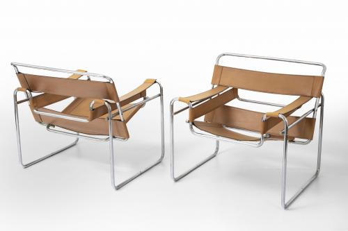 Sillas vintage estilo Wassily de Marcel Breuer