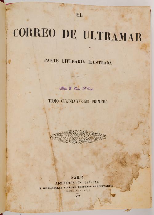 Correo de Ultramar. Tomos I, III, V, XIII, XXX, XXXI, XXXII