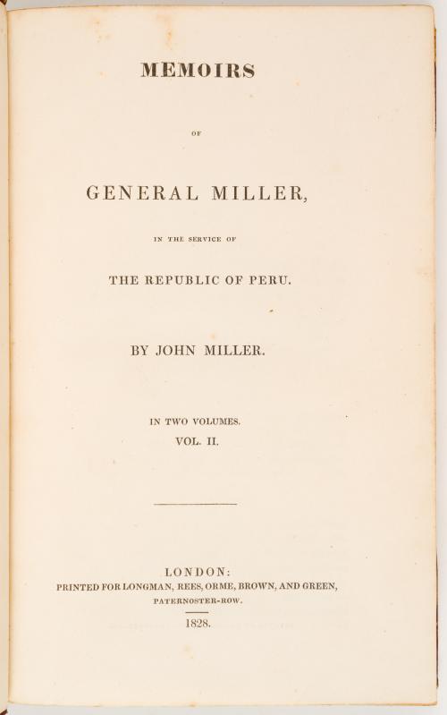 Miller, John : Memoirs of General Miller in the service of 