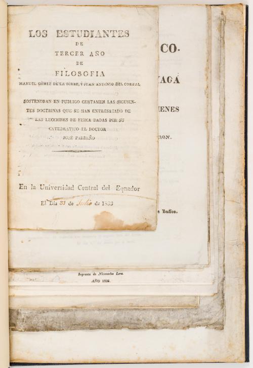 Miscelánea de impresos educativos bogotanos, 1826-1836