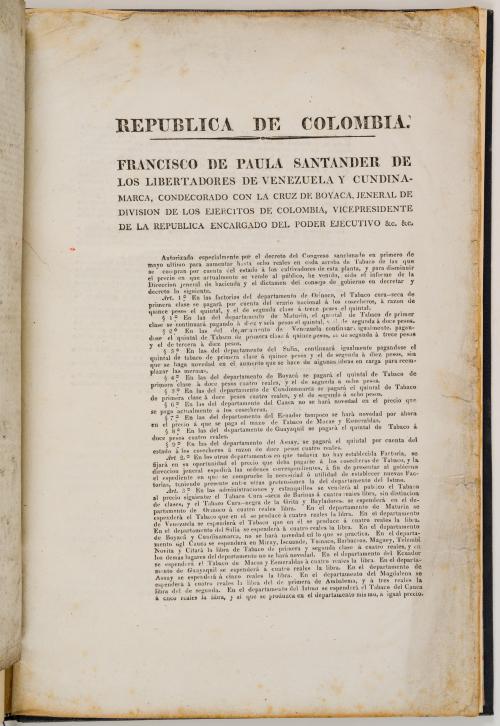 Miscelánea de impresos educativos bogotanos, 1826-1836