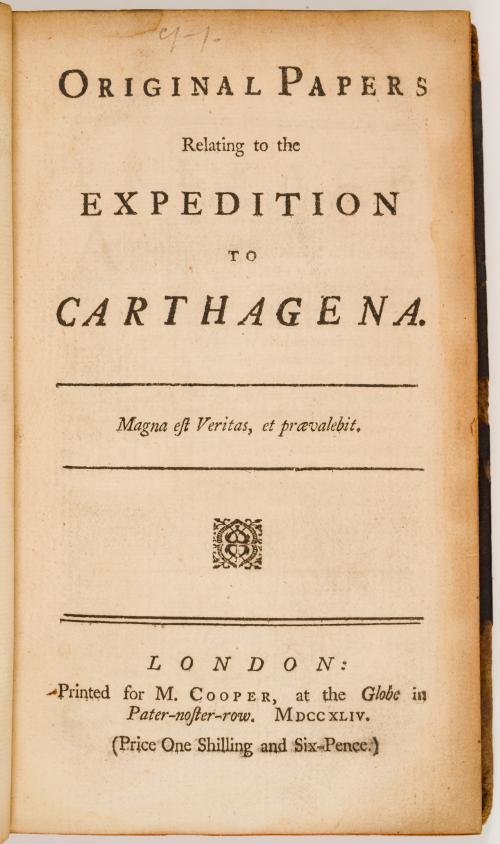 [Vernon, Edward] : Original papers relating to the expediti