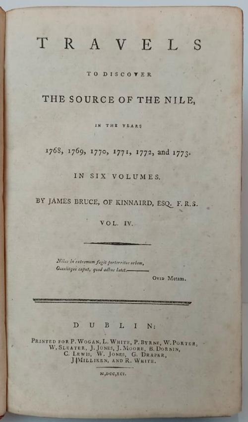 Bruce, James : Travels to discover the source of the Nile, 