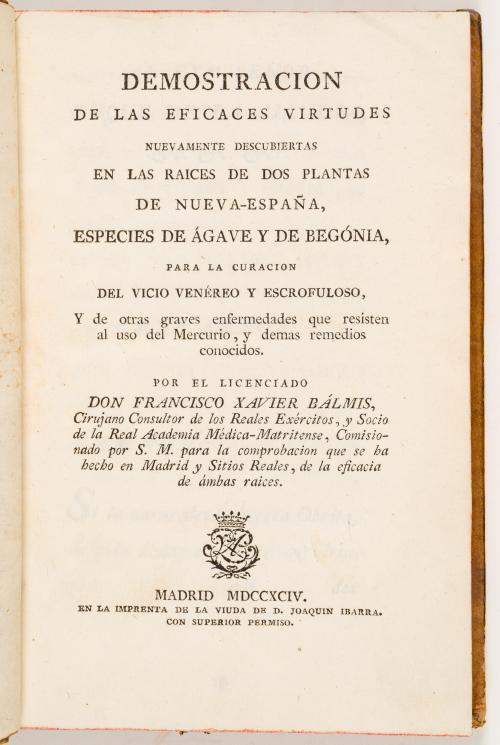 [México, medicina] Balmis, Francisco Javier : Demostración 