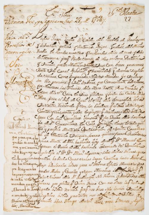 Manuscrito de Juan Indio, Alcalde indigena de Anolayma