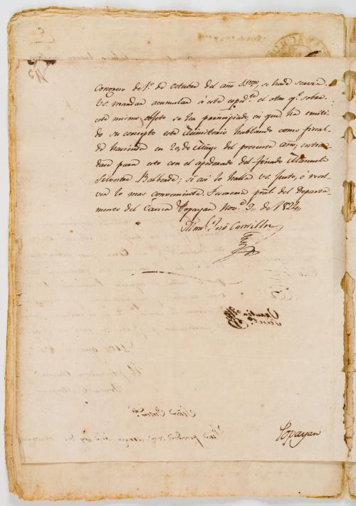 Manuscritos Tomás Cipriano de Mosquera