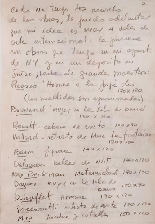 Cartas originales manuscritas por el Maestro Fernando Botero