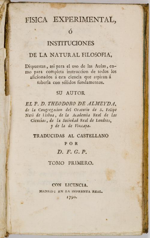 Almeyda, Theodoro de : Física experimental ó instituciones 