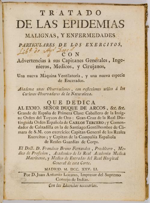 [Medicina]Fernández, Francisco Bruno : Tratado de las epid