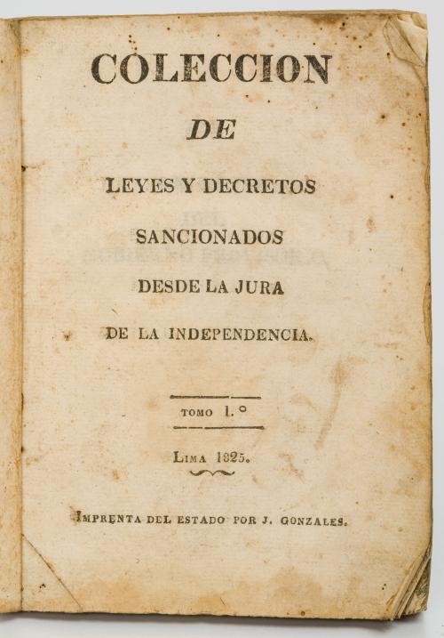 Perú, Gobierno Provisorio : Colección de leyes y decretos s