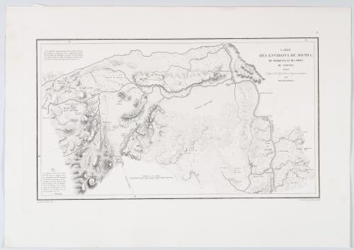 Desiré Roulin, François : Carte des environs de Honda, de M