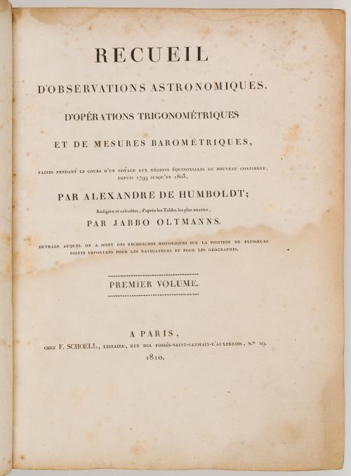 Humboldt, Alexander de : Voyage de Humboldt et Bonpland.Re