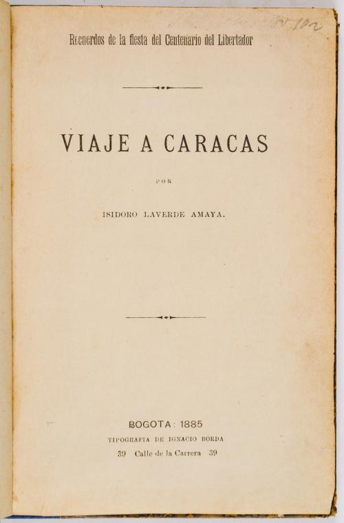 Laverde Amaya, Isidoro : Viaje a Caracas