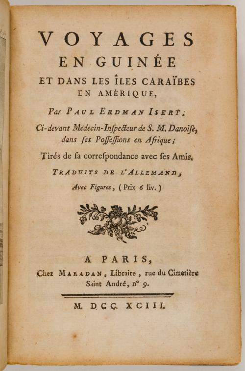 Isert, Paul Erdman : Voyages en guinée et dans les îles car