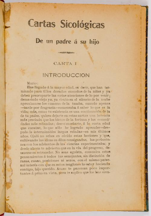 Peñuela Rodriguez, V. : Cartas sicológicas de un padre a su