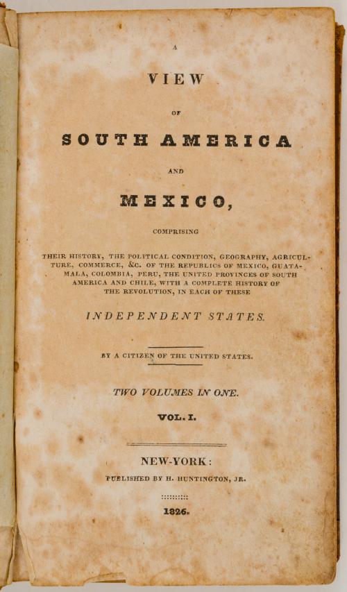 s.a : View of south America and Mexico Vol I y II en el mis