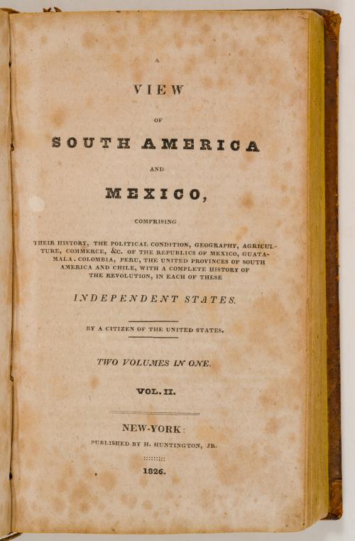 s.a : View of south America and Mexico Vol I y II en el mis