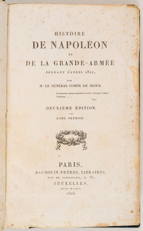 M. Le Général Comte de Ségur : Histoire de Napoléon et de l