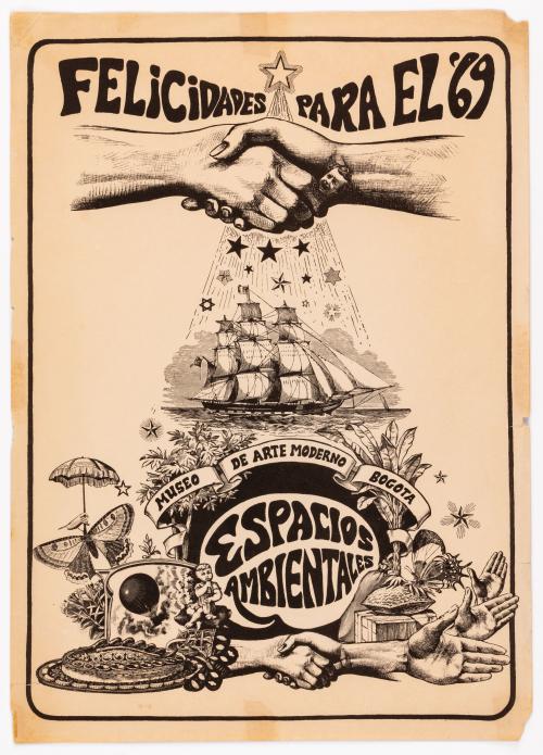 Álvaro Barrios Colombia, 1945 : Afiche de la exposición Esp