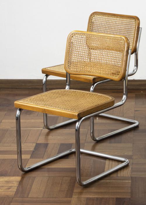 Sillas cantilever Cesca, estilo Marcel Breuer