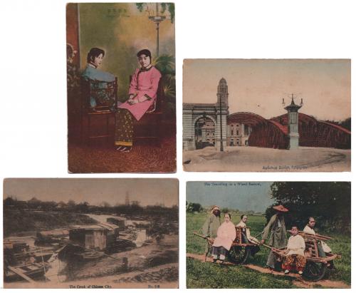 4 Postales China antiguas (China)