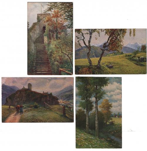 4 Postales de pinturas campestres (Europa)