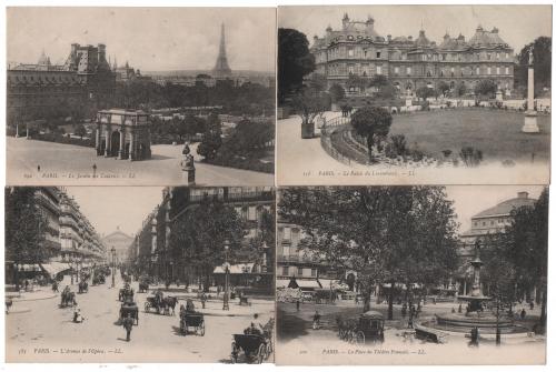 12 Postales París antiguas (París Y francia)