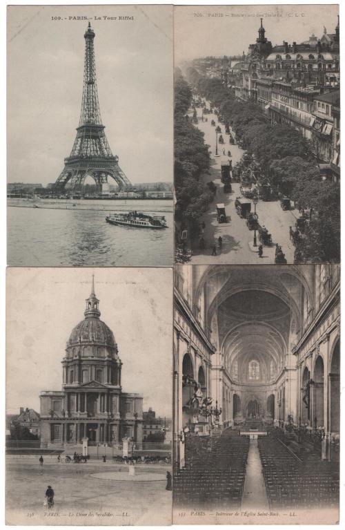 12 Postales París antiguas (París Y francia)