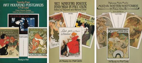 3 álbumes - 72 Postales ART NOUVEAU 