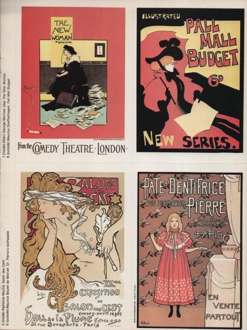 3 álbumes - 72 Postales ART NOUVEAU 