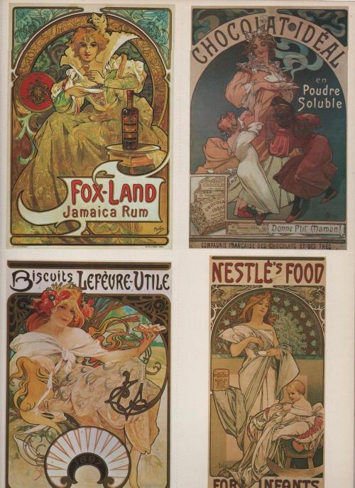 3 álbumes - 72 Postales ART NOUVEAU 