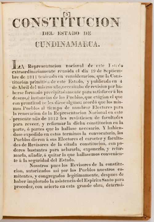 Constitución de la República de Cundinamarca / reformada po