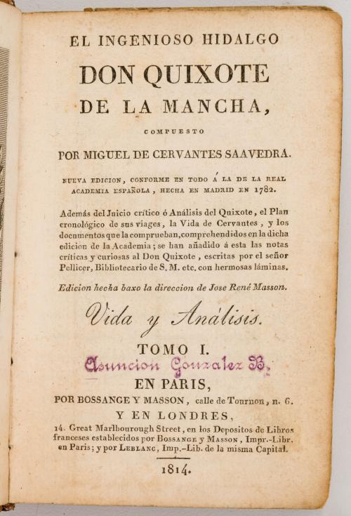 Cervantes Saavedra, Miguel de : El Ingenioso Hidalgo Don Qu