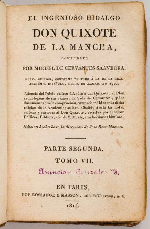 Cervantes Saavedra, Miguel de : El Ingenioso Hidalgo Don Qu