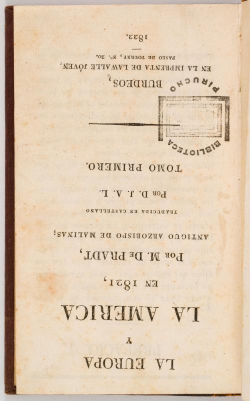 Pradt, Dominique : L&#39;Europe et L&#39;Amérique en 1822/L&#39;Europe