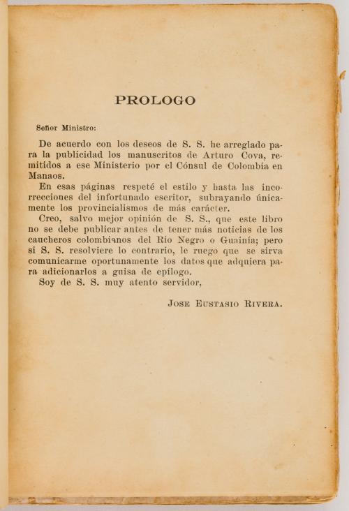 Rivera, José Eustasio : La Vorágine